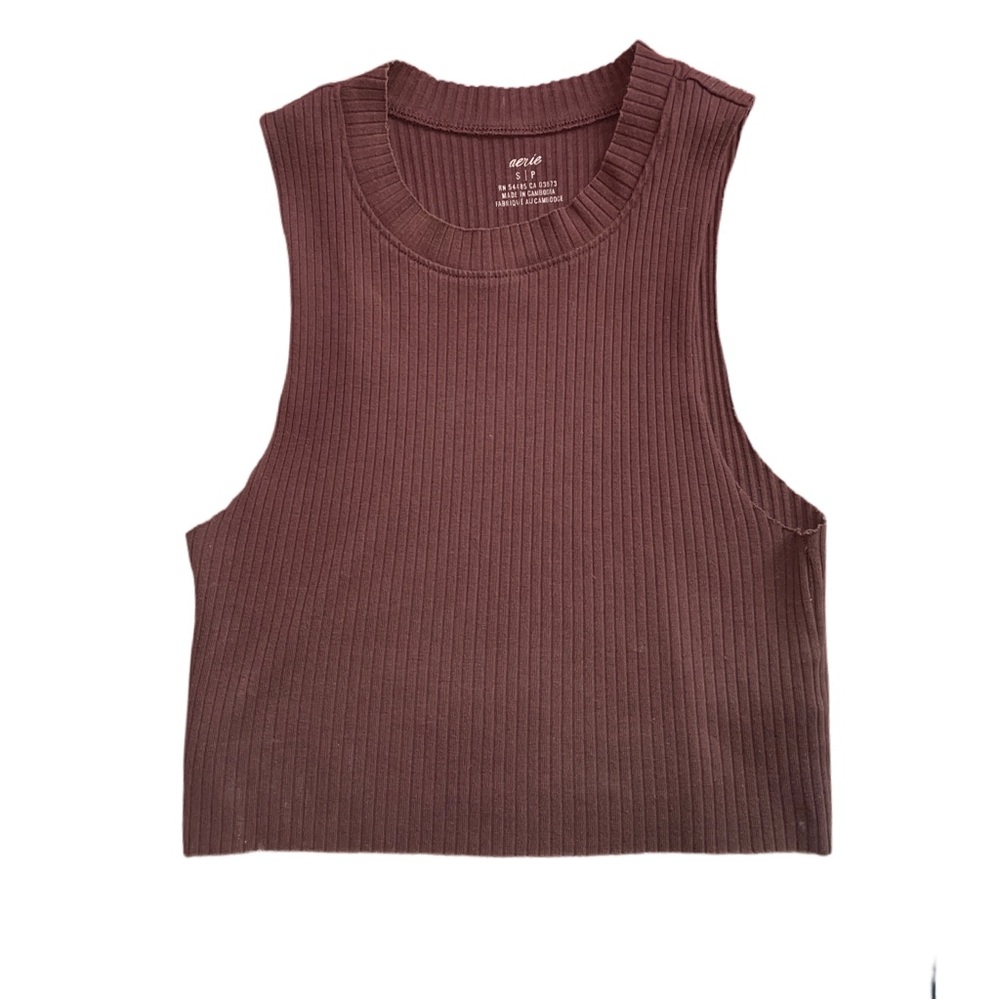 🩰 5/$10 dark brown ribbed sleeveless top